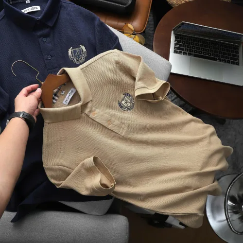 Áo thun polo nam big size cổ bẻ với logo thêu trước ngực