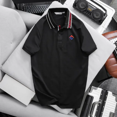 Áo Polo Nam CS276 Cổ Bẻ Phối Sọc Chữ, Thêu Logo Ngực