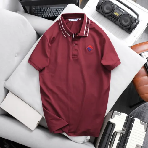 Áo Polo Nam CS276 Cổ Bẻ Phối Sọc Chữ, Thêu Logo Ngực