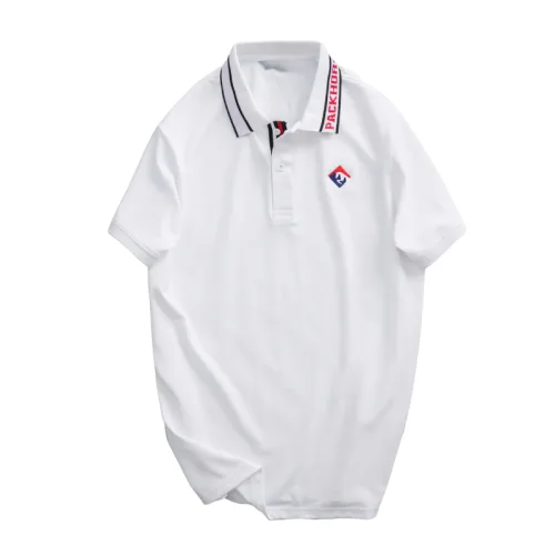 Áo Polo Nam CS276 Cổ Bẻ Phối Sọc Chữ, Thêu Logo Ngực
