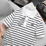 Shop sỉ áo Thun Polo Nam - Áo Thun Nam Phối Sọc Thêu Logo Trước Ngực Trẻ Trung Bigsize