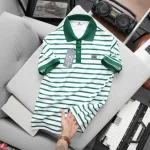 Shop sỉ áo Thun Polo Nam - Áo Thun Nam Phối Sọc Thêu Logo Trước Ngực Trẻ Trung Bigsize