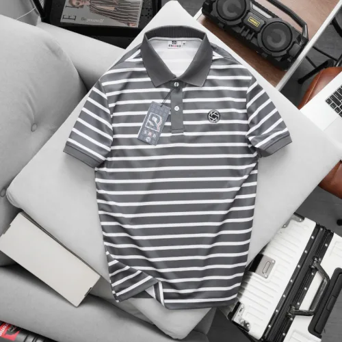 Shop sỉ áo Thun Polo Nam - Áo Thun Nam Phối Sọc Thêu Logo Trước Ngực Trẻ Trung Bigsize