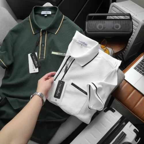 Chuyên sỉ áo Thun Polo Nam Cao Cấp - Áo Thun Nam Cổ Bẻ Phối Viền Có Túi Trước Ngực Và In Logo Bền Đẹp Big Size