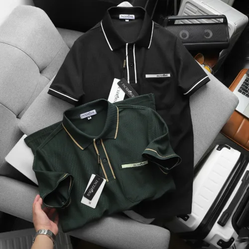 Chuyên sỉ áo Thun Polo Nam Cao Cấp - Áo Thun Nam Cổ Bẻ Phối Viền Có Túi Trước Ngực Và In Logo Bền Đẹp Big Size