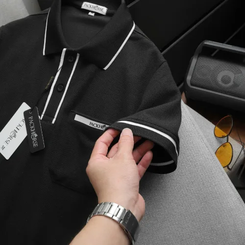 Chuyên sỉ áo Thun Polo Nam Cao Cấp - Áo Thun Nam Cổ Bẻ Phối Viền Có Túi Trước Ngực Và In Logo Bền Đẹp Big Size
