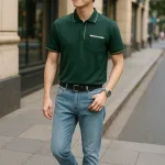 Chuyên sỉ áo Thun Polo Nam Cao Cấp - Áo Thun Nam Cổ Bẻ Phối Viền Có Túi Trước Ngực Và In Logo Bền Đẹp Big Size