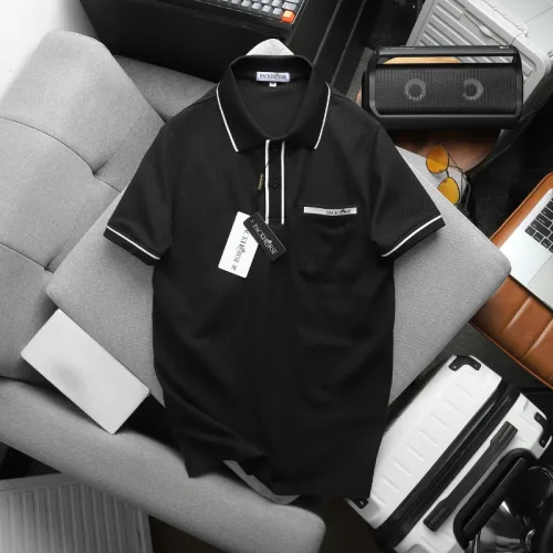 Chuyên sỉ áo Thun Polo Nam Cao Cấp - Áo Thun Nam Cổ Bẻ Phối Viền Có Túi Trước Ngực Và In Logo Bền Đẹp Big Size