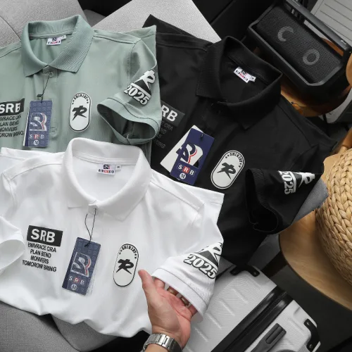 Nguồn hàng sỉ áo Thun Polo Nam In Chữ Trước Ngực Và Vai Trái Cao Cấp Big Size