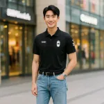 Nguồn hàng sỉ áo Thun Polo Nam In Chữ Trước Ngực Và Vai Trái Cao Cấp Big Size