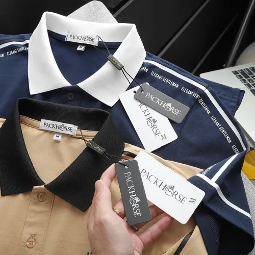 Áo thun polo nam với logo in trước ngực, có size 3XL