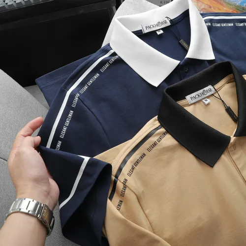 Áo thun polo nam với logo in trước ngực, có size 3XL
