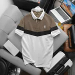 Áo thun polo nam thêu logo trước ngực, thiết kế phối ba màu, có size 3x
