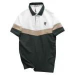 Áo thun polo nam thêu logo trước ngực, thiết kế phối ba màu, có size 3x