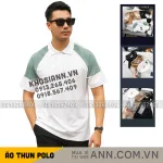 Áo thun polo BigSize nam cho người 50-90kg phối màu ở tay áo
