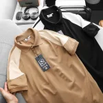 Áo thun polo BigSize nam cho người 50-90kg phối màu ở tay áo