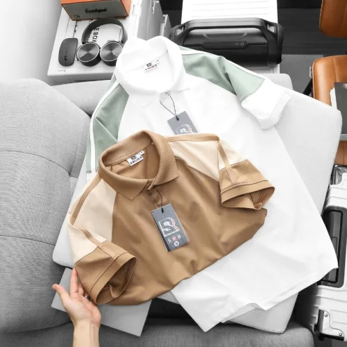 Áo thun polo BigSize nam cho người 50-90kg phối màu ở tay áo