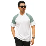 Áo thun polo BigSize nam cho người 50-90kg phối màu ở tay áo