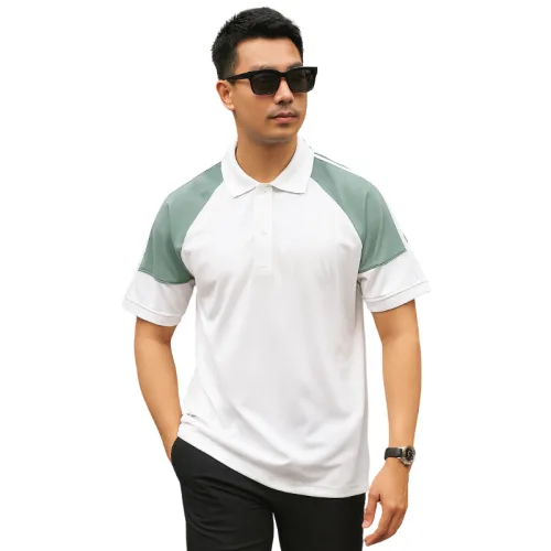 Áo thun polo BigSize nam cho người 50-90kg phối màu ở tay áo