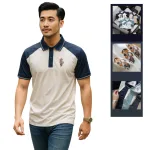 Chỗ sỉ áo Thun Polo Nam Phối Màu Và In Hình Gấu Trước Ngực BigSize Từ 50-90kg