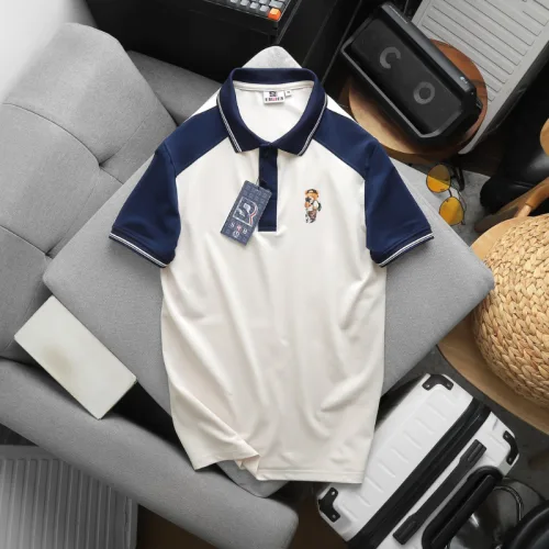 Chỗ sỉ áo Thun Polo Nam Phối Màu Và In Hình Gấu Trước Ngực BigSize Từ 50-90kg