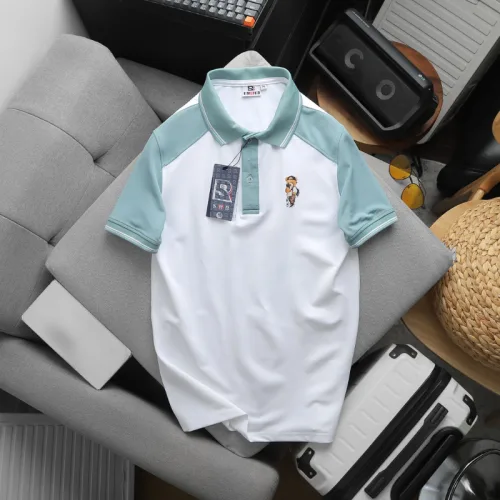 Chỗ sỉ áo Thun Polo Nam Phối Màu Và In Hình Gấu Trước Ngực BigSize Từ 50-90kg