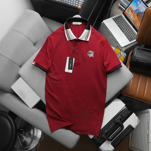 Nguồn hàng sỉ áo Thun Polo Nam Phối Sọc In Logo Trước Ngực (Big Size)