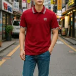 Nguồn hàng sỉ áo Thun Polo Nam Phối Sọc In Logo Trước Ngực (Big Size)