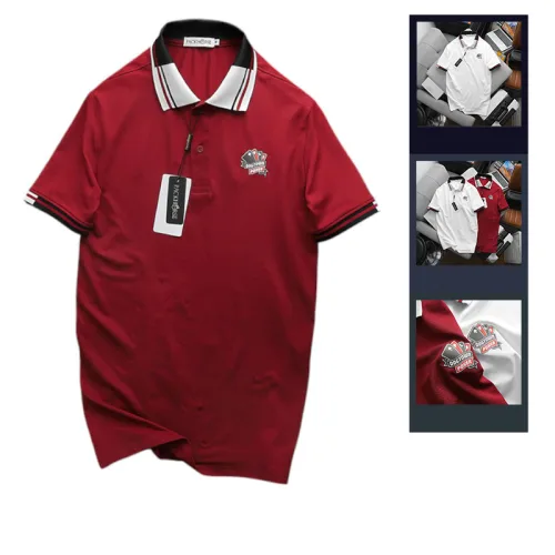 Nguồn hàng sỉ áo Thun Polo Nam Phối Sọc In Logo Trước Ngực (Big Size)