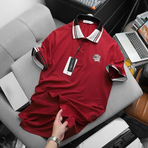 Nguồn hàng sỉ áo Thun Polo Nam Phối Sọc In Logo Trước Ngực (Big Size)