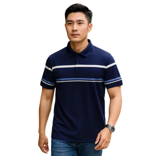 Áo Polo Nam Bigsize Phối Sọc Ngang 50-90kg