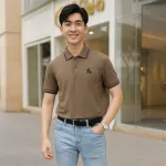 Áo Polo Nam Cổ Bẻ Phối Sọc Thêu Logo Ngựa Trước Ngực Big Size