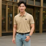 Áo Polo Nam Cổ Bẻ Phối Sọc Thêu Logo Ngựa Trước Ngực Big Size