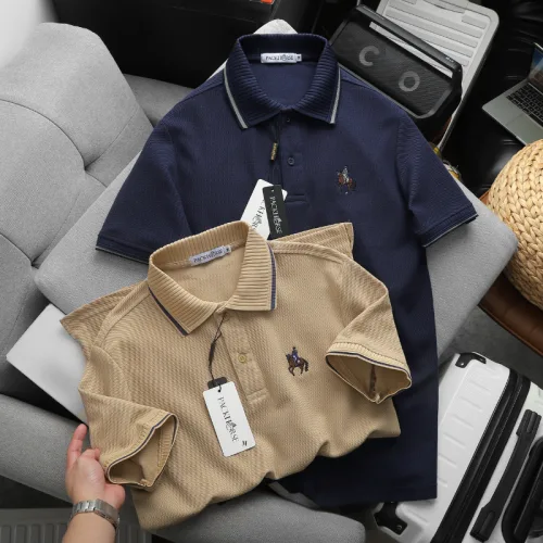 Áo Polo Nam Cổ Bẻ Phối Sọc Thêu Logo Ngựa Trước Ngực Big Size