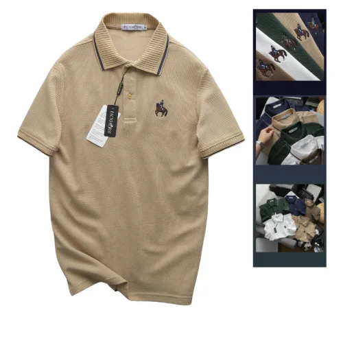 Áo Polo Nam Cổ Bẻ Phối Sọc Thêu Logo Ngựa Trước Ngực Big Size