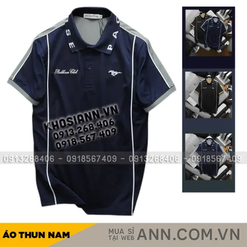 Chuyên sỉ áo Thun Polo Nam Thêu Logo Con Ngựa & Chữ Packhorse Club (Có Size 3XL)