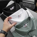 Nguồn hàng sỉ áo Thun Polo Srn Giri Nam Phối Sọc Ngang Trước Ngực Và Tay Áo BigSize Từ 50-90kg