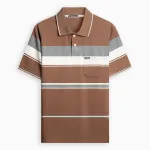 Chỗ sỉ áo Thun Sọc Có Cổ Nam Trung Niên Có Túi Thun Cotton Cao Cấp (Có size 3x)