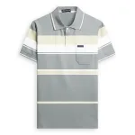 Chỗ sỉ áo Thun Sọc Có Cổ Nam Trung Niên Có Túi Thun Cotton Cao Cấp (Có size 3x)