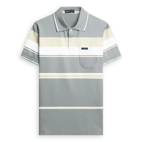 Chỗ sỉ áo Thun Sọc Có Cổ Nam Trung Niên Có Túi Thun Cotton Cao Cấp (Có size 3x)