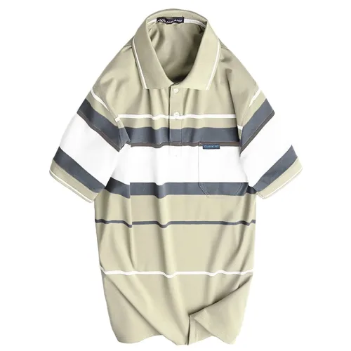 Chỗ sỉ áo Thun Sọc Có Cổ Nam Trung Niên Có Túi Thun Cotton Cao Cấp (Có size 3x)