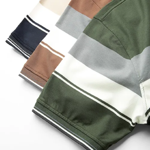 Chỗ sỉ áo Thun Sọc Có Cổ Nam Trung Niên Có Túi Thun Cotton Cao Cấp (Có size 3x)