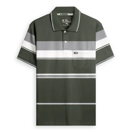 Chỗ sỉ áo Thun Sọc Có Cổ Nam Trung Niên Có Túi Thun Cotton Cao Cấp (Có size 3x)