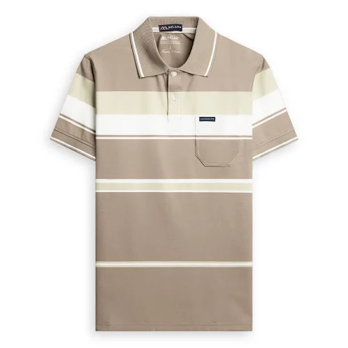 Chỗ sỉ áo Thun Sọc Có Cổ Nam Trung Niên Có Túi Thun Cotton Cao Cấp (Có size 3x)