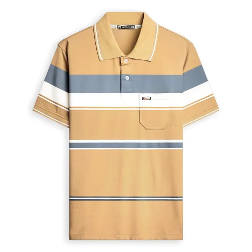 Chỗ sỉ áo Thun Sọc Có Cổ Nam Trung Niên Có Túi Thun Cotton Cao Cấp (Có size 3x)