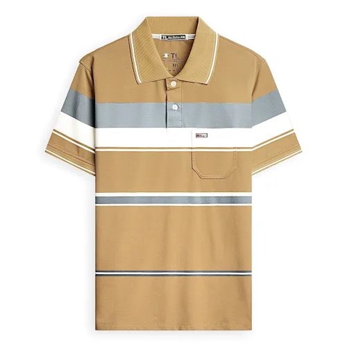 Chỗ sỉ áo Thun Sọc Có Cổ Nam Trung Niên Có Túi Thun Cotton Cao Cấp (Có size 3x)