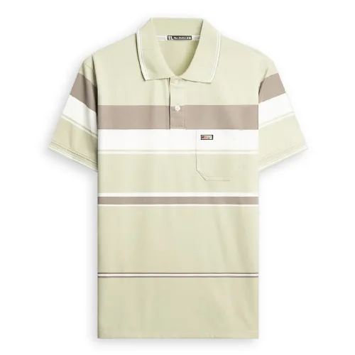 Chỗ sỉ áo Thun Sọc Có Cổ Nam Trung Niên Có Túi Thun Cotton Cao Cấp (Có size 3x)
