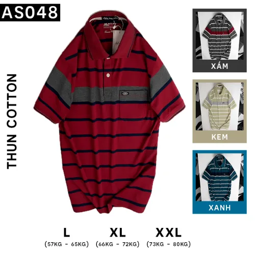 Shop sỉ áo Thun Sọc Nam Cổ Bẻ Có Túi Cao Cấp