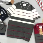 Áo Polo Nam AS026 Sọc Ngang Có Túi, Thun Cotton Size L-XL-XXL