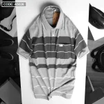 Áo Polo Nam AS026 Sọc Ngang Có Túi, Thun Cotton Size L-XL-XXL